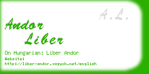 andor liber business card